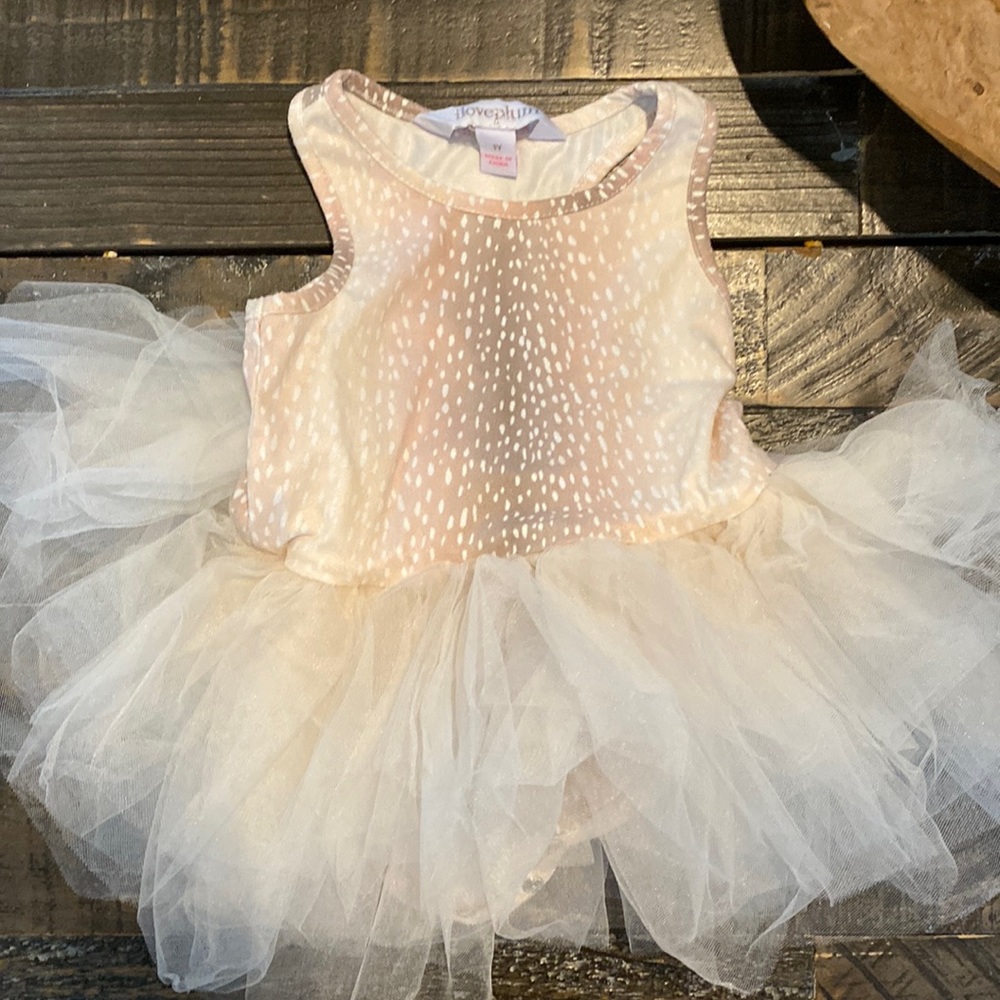 1T I Love Plum cream deer tutu - wore once for Halloween